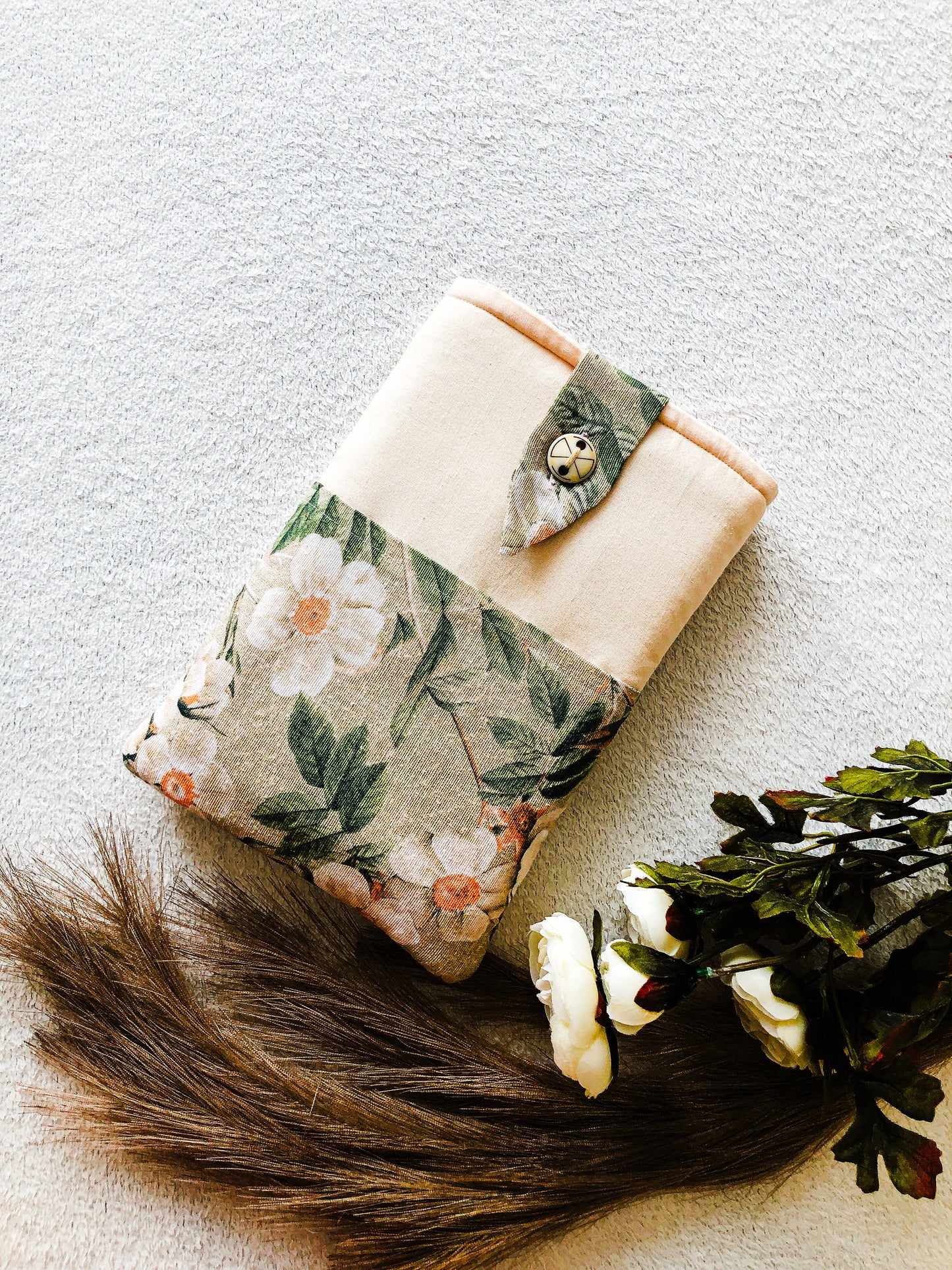 Floral Book Pouch, Front Side