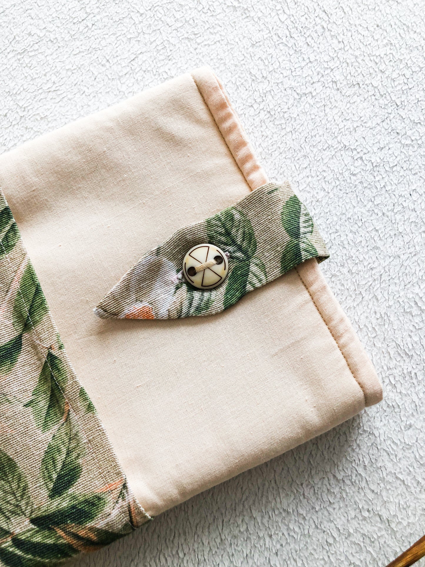 Floral Book Pouch, Close Up