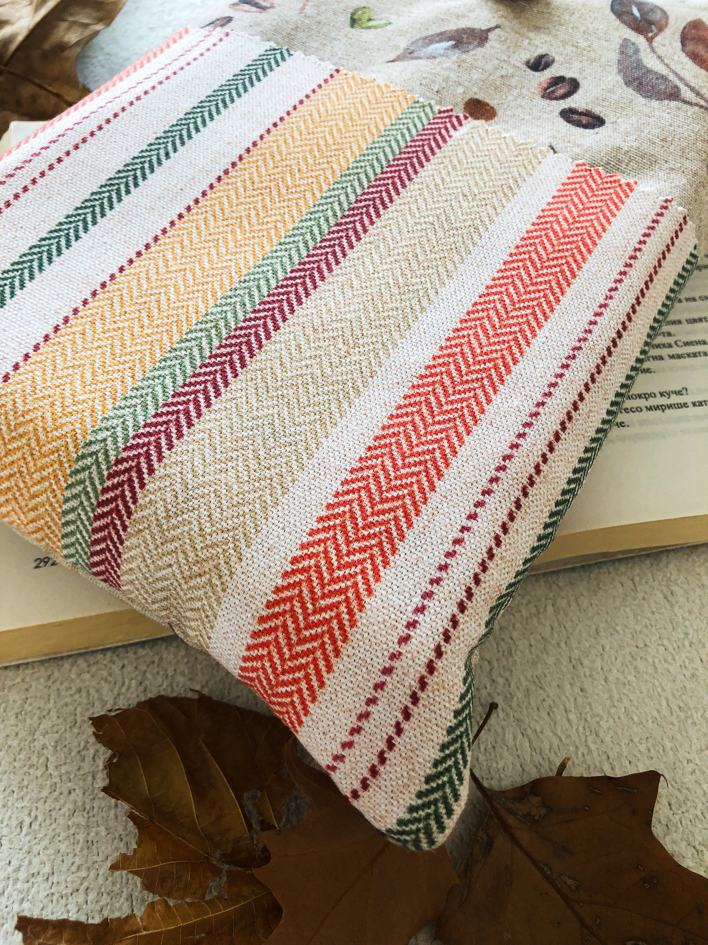 Autumn Leaves Book Pouch, Detail