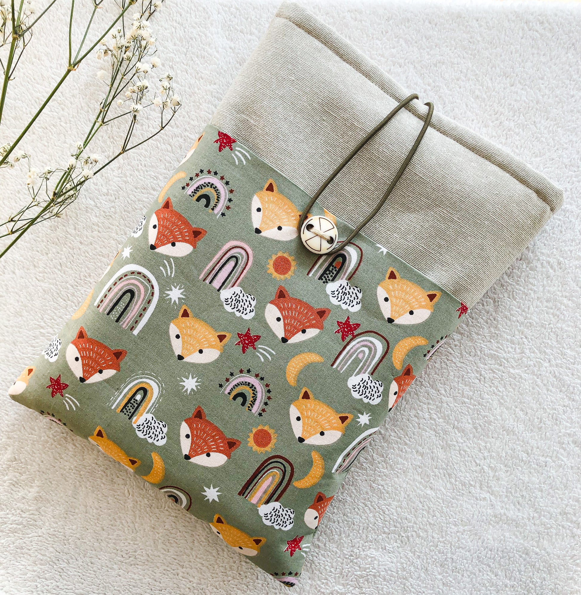 Boho Fox Book Pouch, Front Side