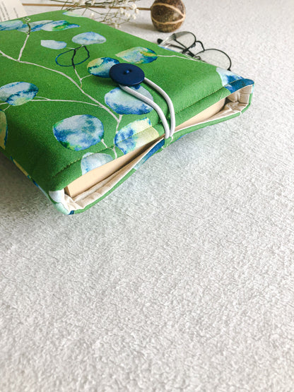 Green Leaves Book Pouch, Closer Upside Down