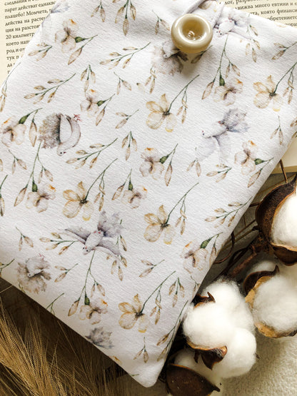 Soft Florals Kindle Sleeve, Close Up