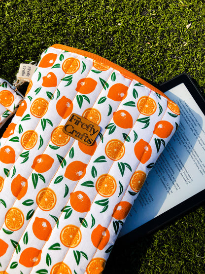 Oranges Book Pouch with Wristlet, Close Up