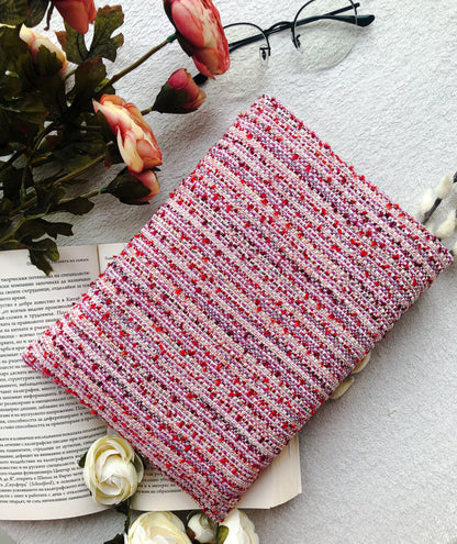 Pink Boucle Book Pouch, Back Side