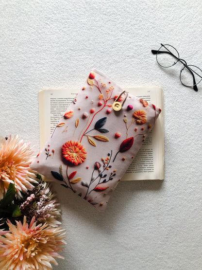 Fall Florals Book Pouch, Front  Side