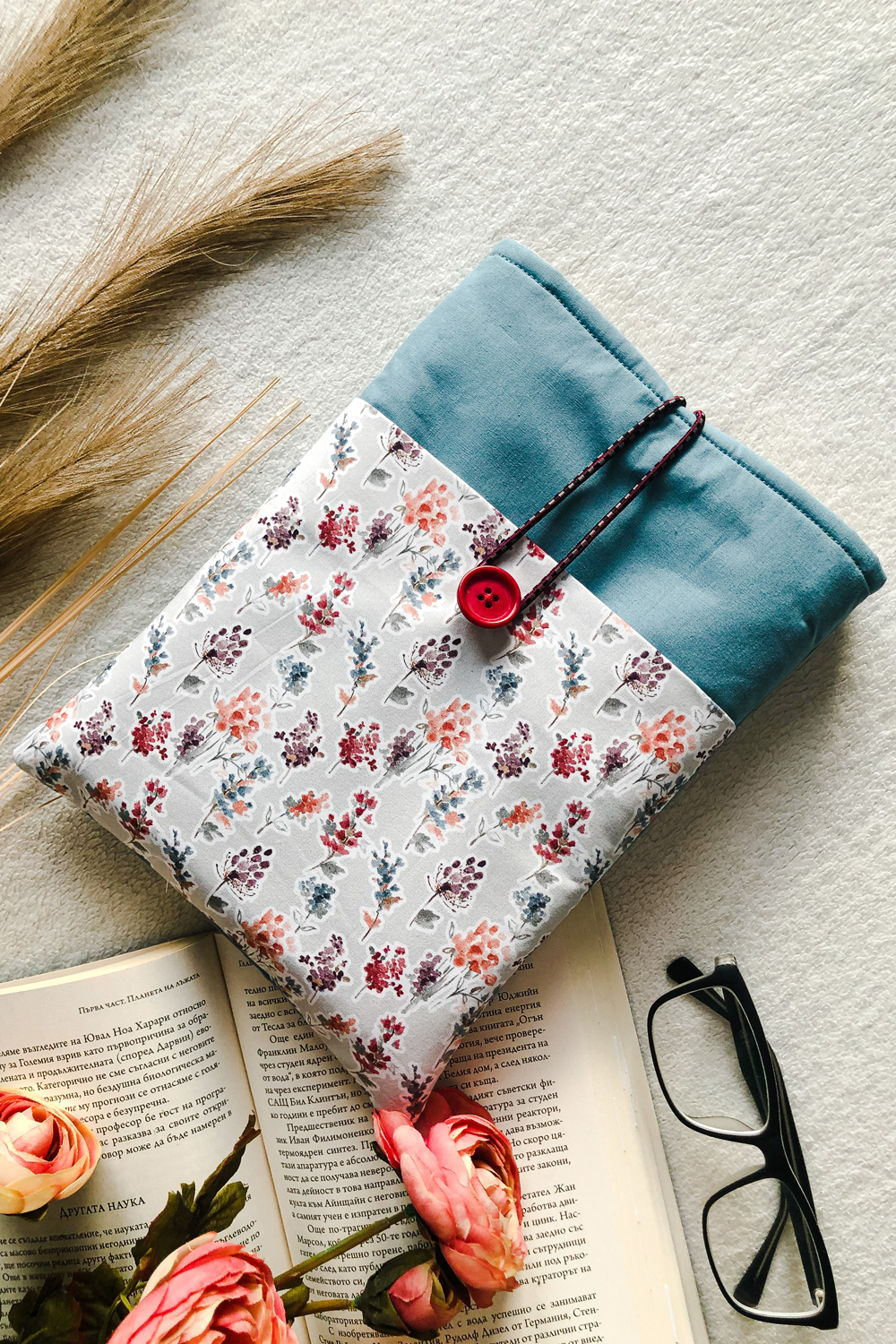 Forest Flowers Book Pouch, Front Side