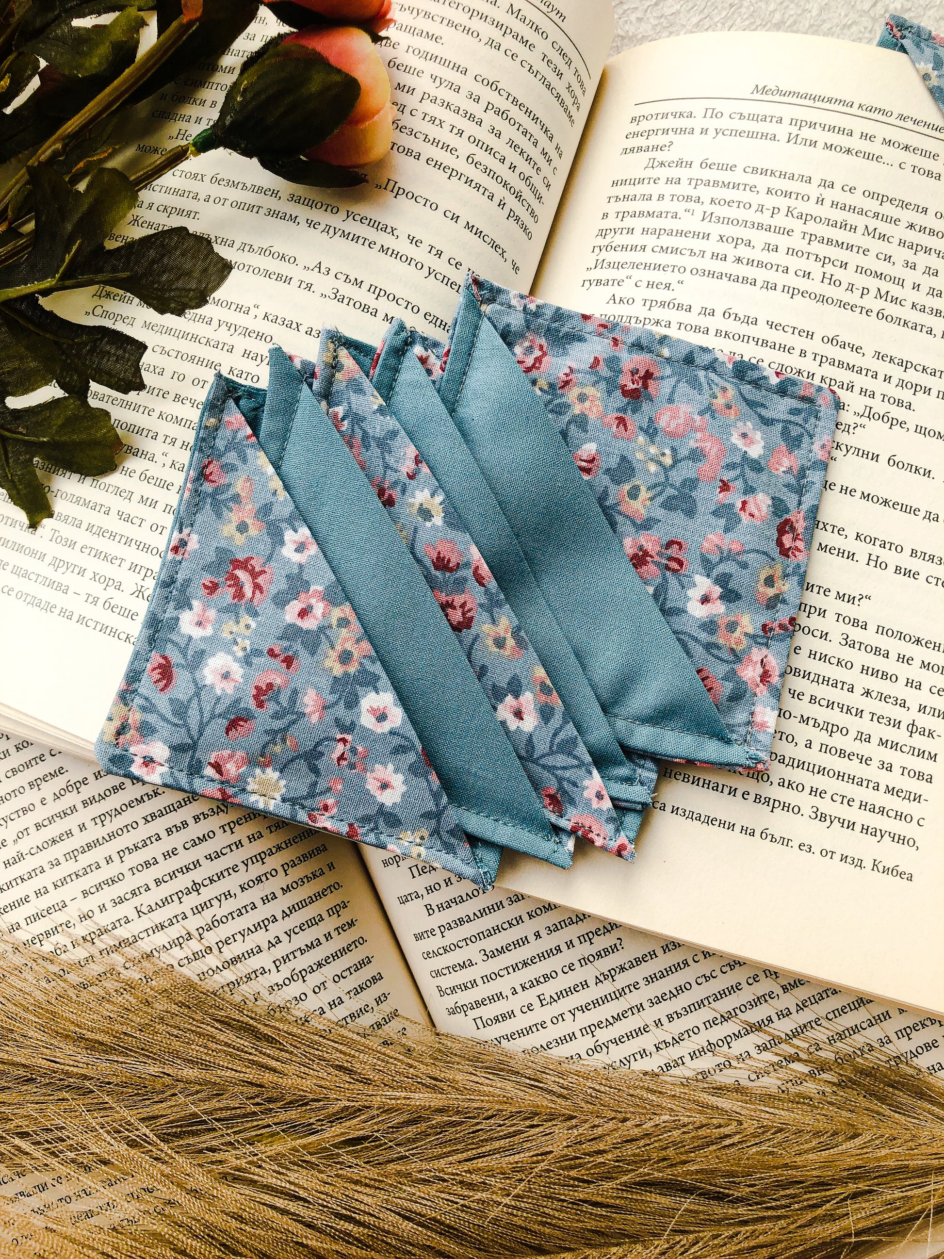 Fabric Floral Corner Bookmark, Every Detail