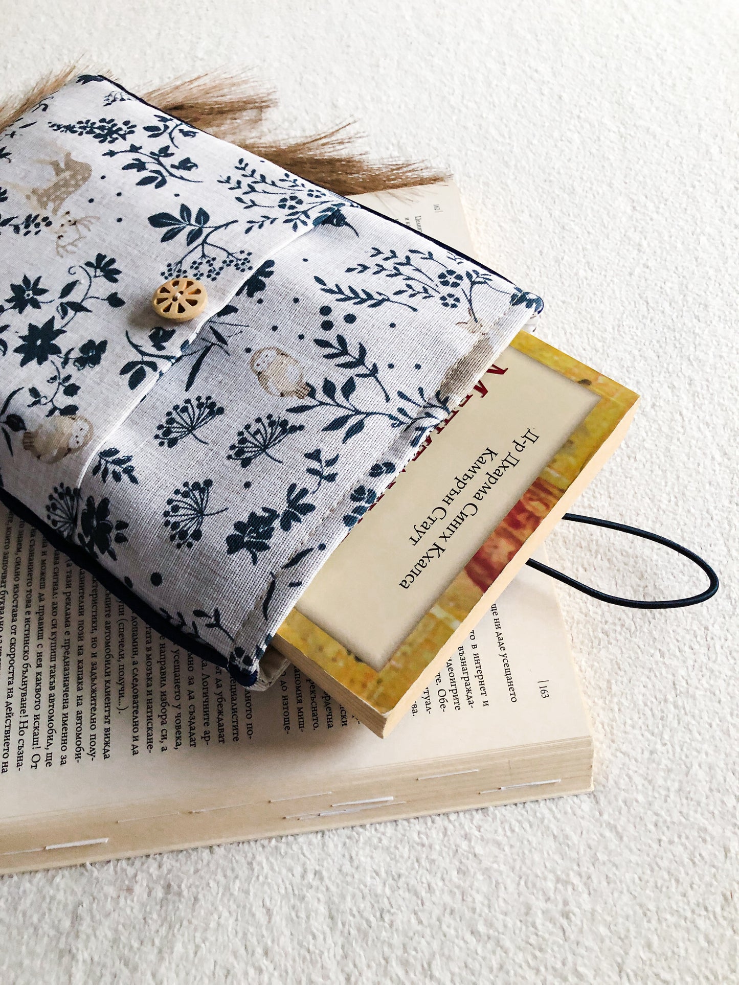 Blue Forest Book Pouch, From Above