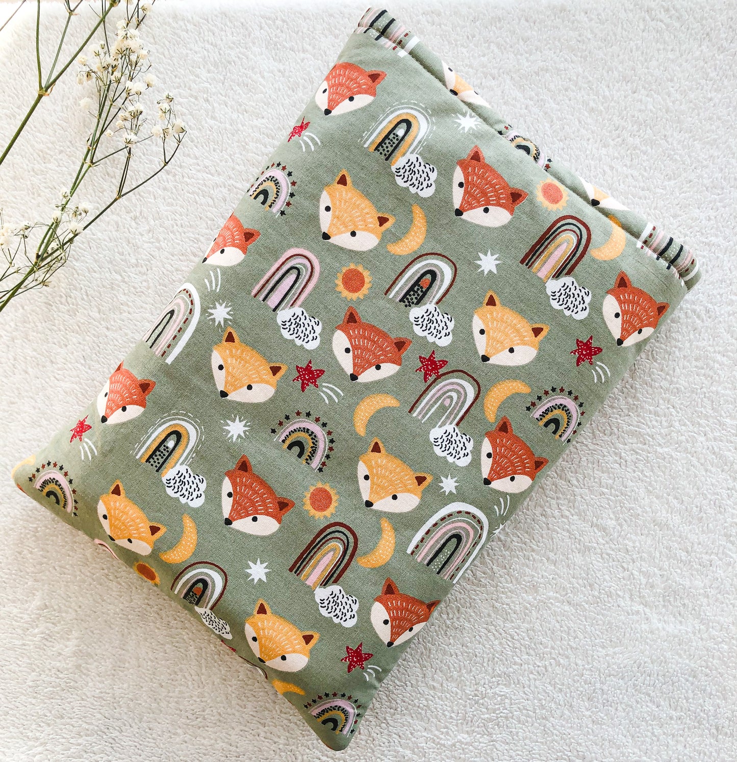 Boho Fox Book Pouch, Back Side