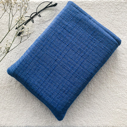 Blue Boucle Book Pouch, Back Side