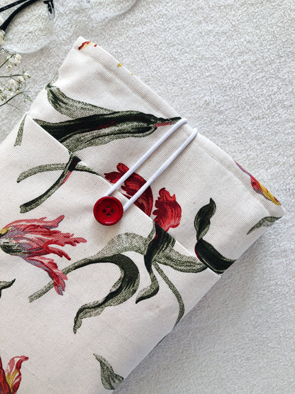 Floral Book Pouch, Close Up