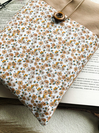 Boho Brown Floral Book Sleeve