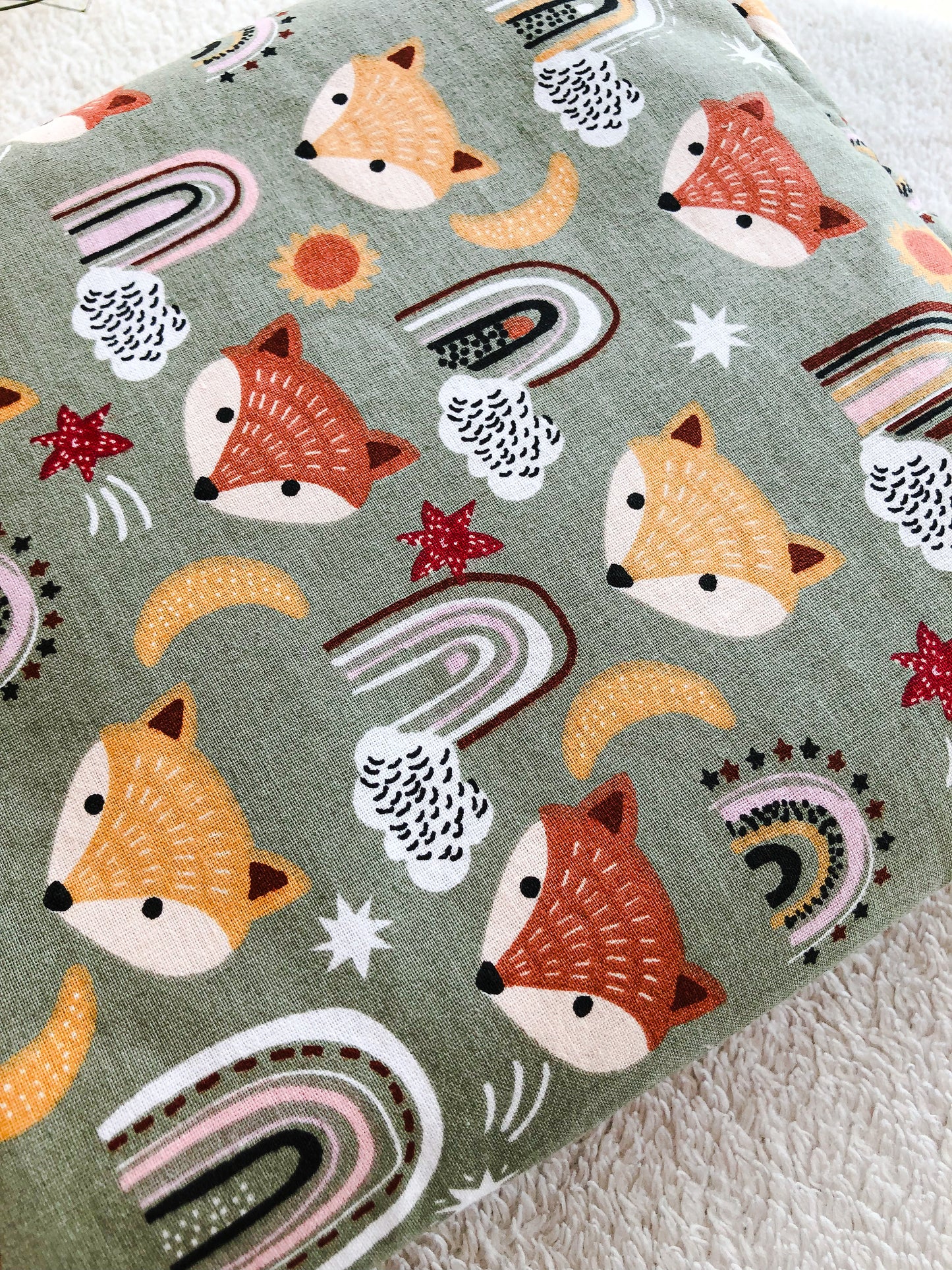 Boho Fox Book Pouch, Detail