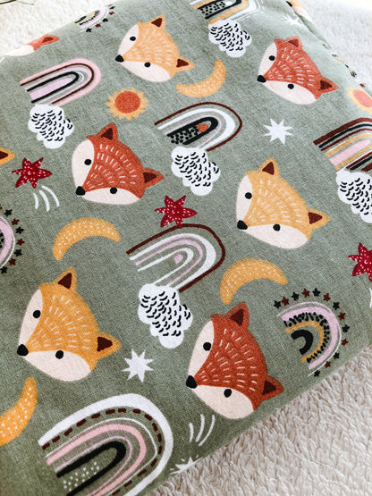 Boho Fox Book Pouch, Detail