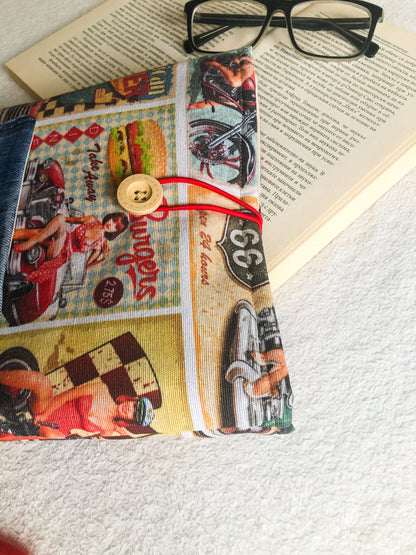 Retro USA Book Pouch, Upside View