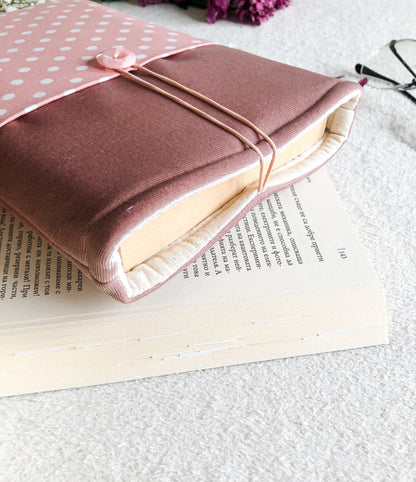 Pink Velvet Book Pouch, Closer Upside down